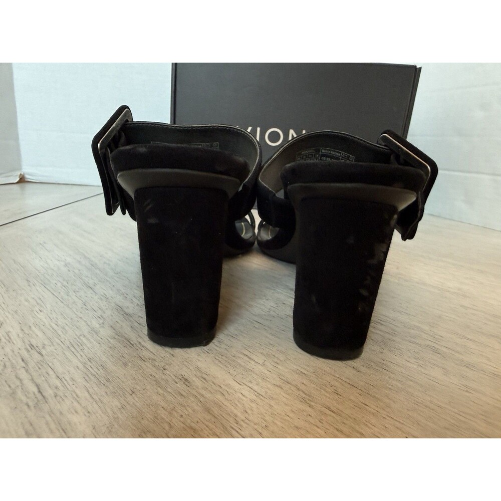 Vionic Brookell Slide Sandals Black Suede Comfort Arch Support Women's 9.5 M - Picture 6 of 8